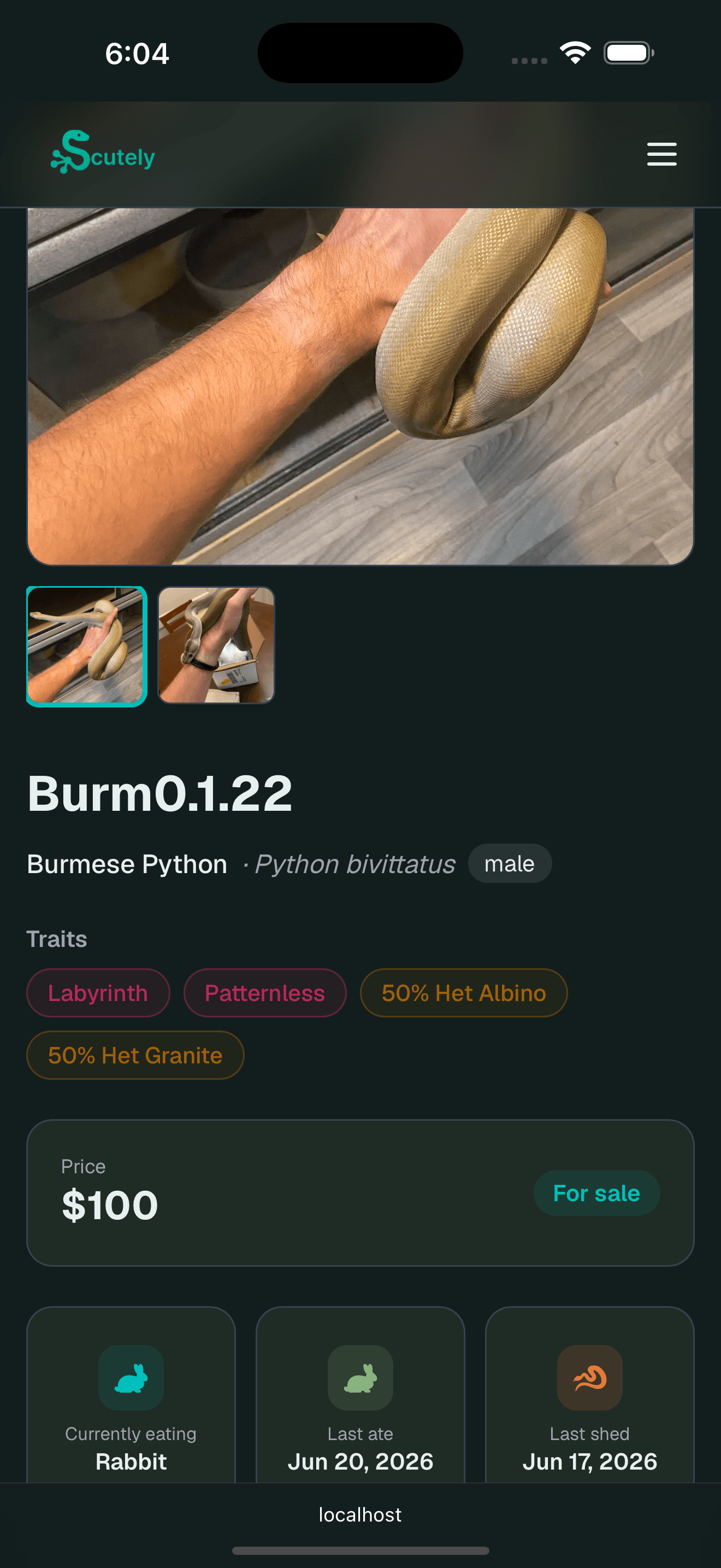 Public Animal Pages & Sharing in the Scutely app